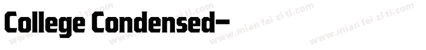 College Condensed字体转换